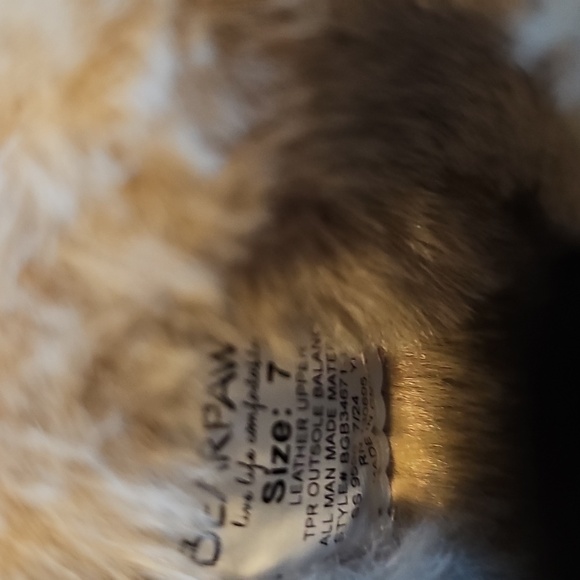 BEARPAW TODDLER GIRL FUR LINED REAL LEATHER ROSE GOLD GLITTER BOOTS SIZE 7 NWT - Picture 8 of 14